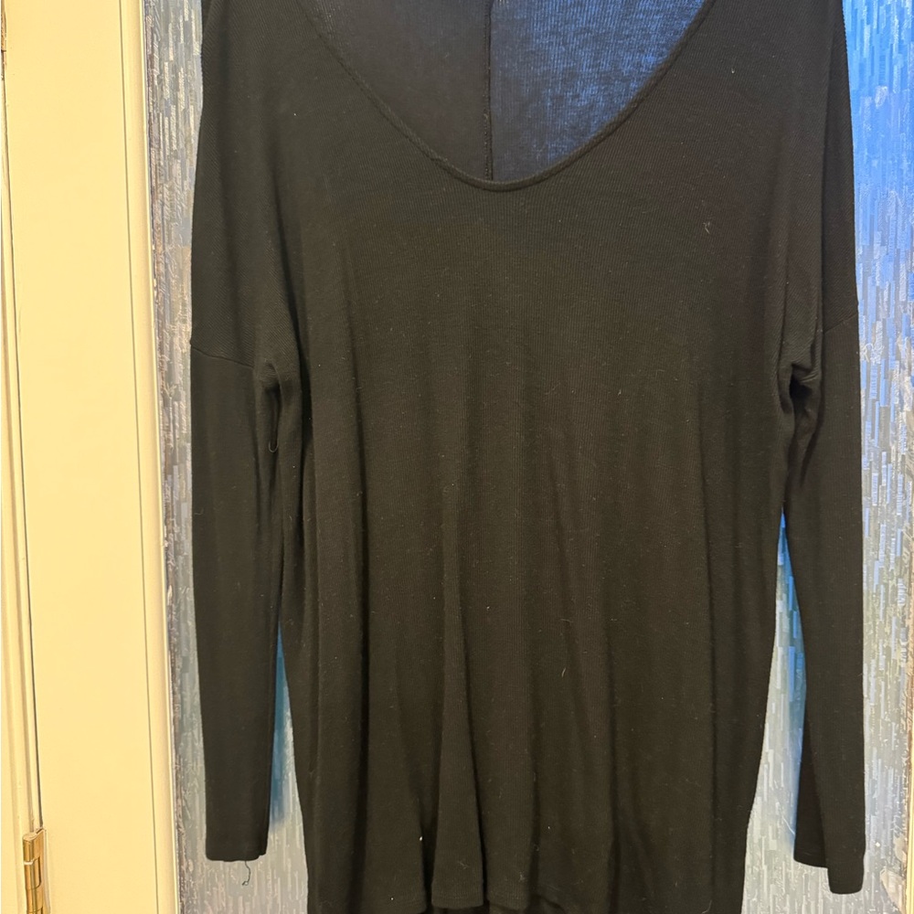 Michael Stars Black Long Sleeve Relaxed Tunic